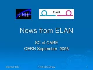 News from ELAN