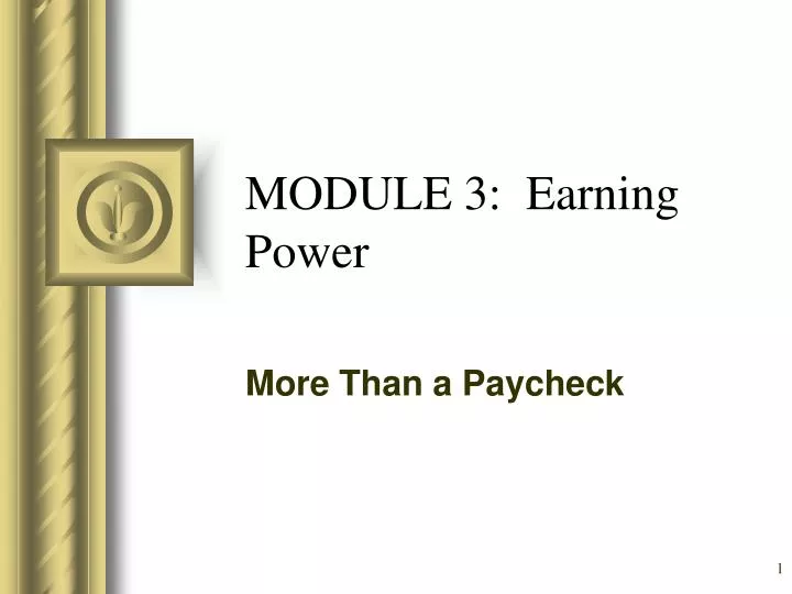 module 3 earning power