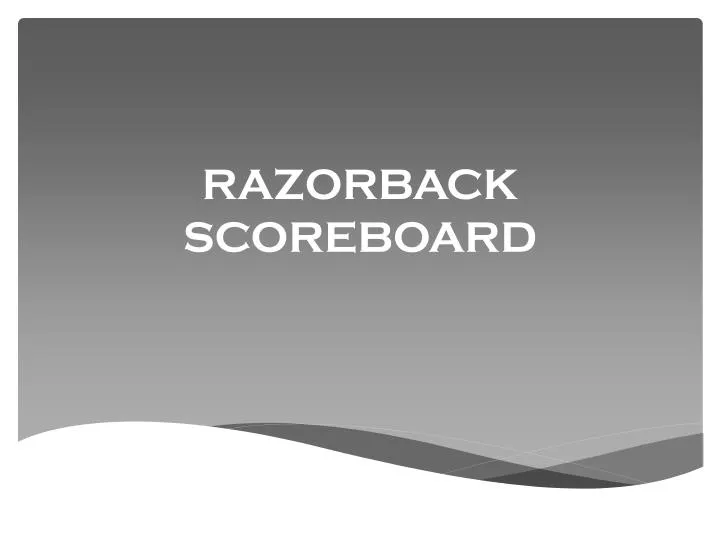 razorback scoreboard