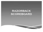 RAZORBACK SCOREBOARD - slide 1