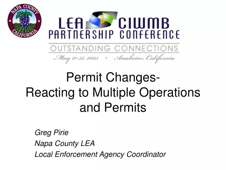 permit changes reacting to multiple operations and permits