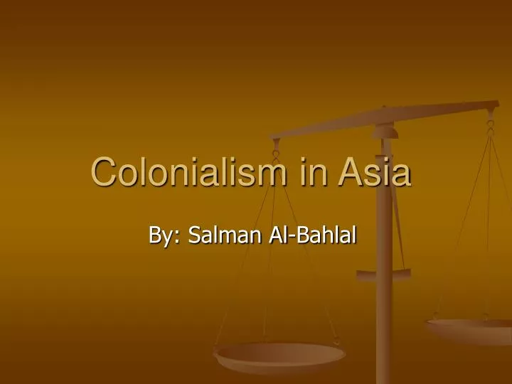 colonialism in asia