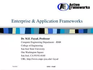Enterprise &amp; Application Frameworks