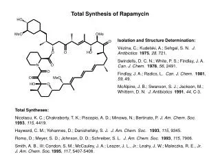 Total Synthesis of Rapamycin