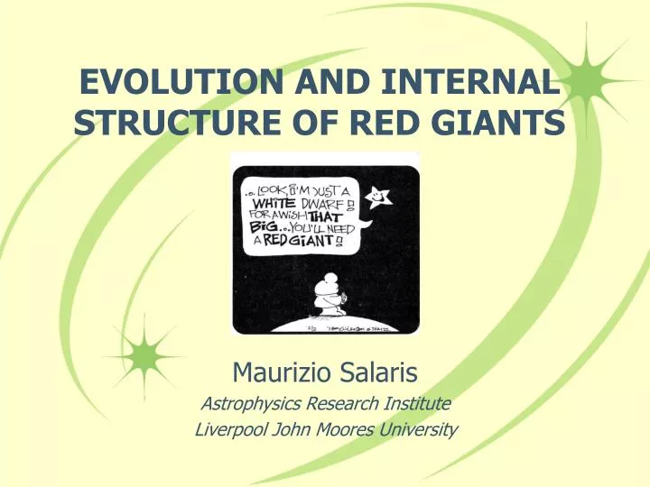 evolution and internal structure of red giants