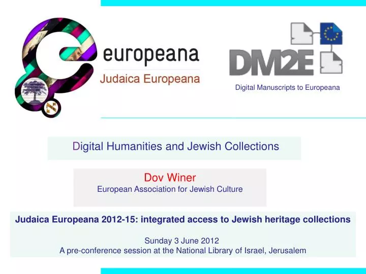 d igital humanities and jewish collections