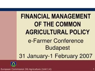 European Commission DG Agriculture (Unit I.4)