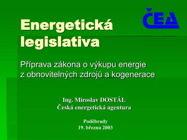 energetick legislativa