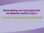 Consensus statement van de ADA en EASD - slide 1