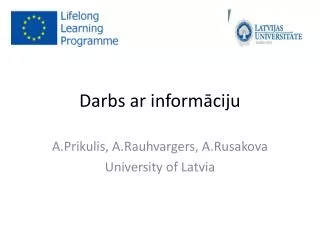 darbs ar inform ciju