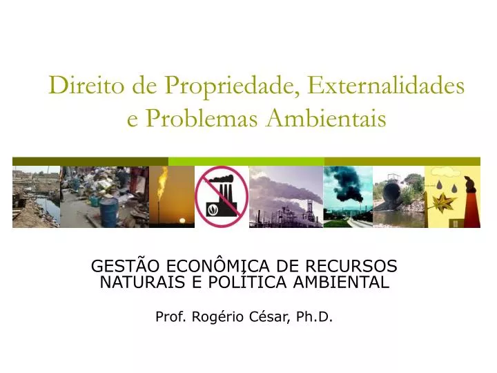 direito de propriedade externalidades e problemas ambientais