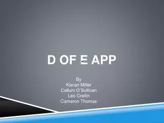D of E app