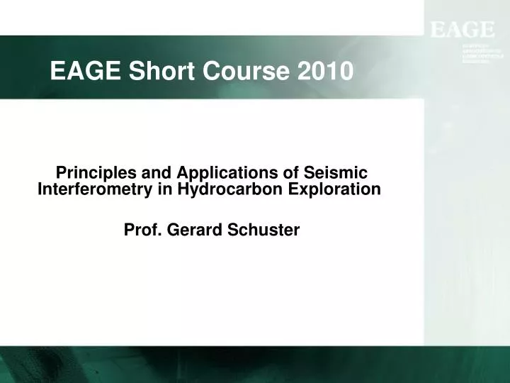 eage short course 2010