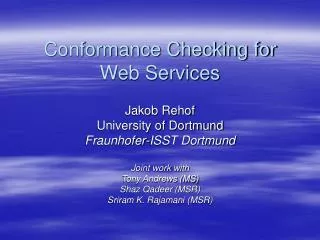 Conformance Checking for Web Services