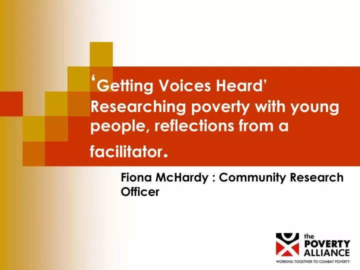 getting voices heard researching poverty with young people reflections from a facilitator