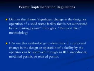 Permit Implementation Regulations