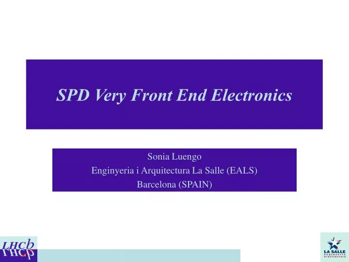spd very front end electronics