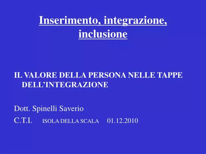 inserimento integrazione inclusione