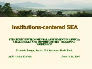 Institutions-centered SEA