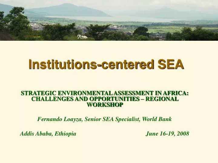 institutions centered sea