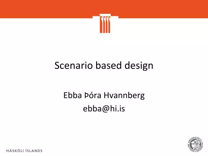 scenario based design