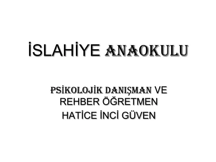 slah ye anaokulu