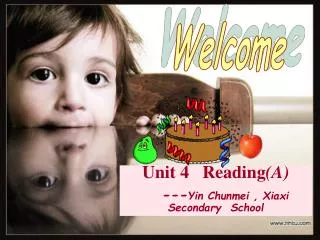 Unit 4 Reading (A) --- Yin Chunmei , Xiaxi Secondary School