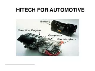 hitech for automotive