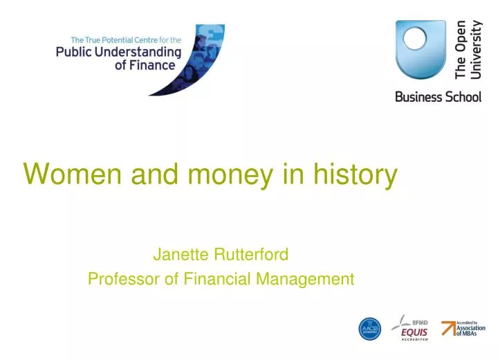 women and money in history