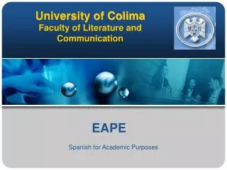 University of Colima Faculty of Literature and Communication