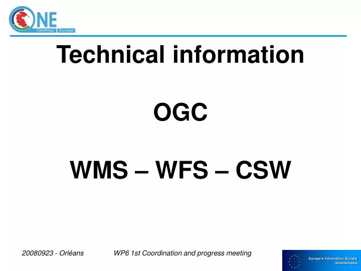 technical information ogc wms wfs csw