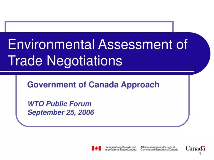environmental assessment of trade negotiations