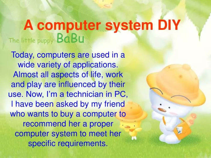 a computer system diy