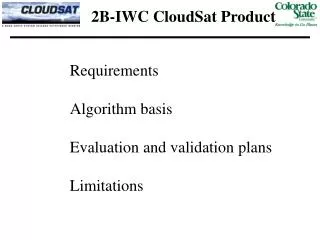 2B-IWC CloudSat Product