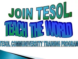 JOIN TESOL.