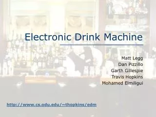 Electronic Drink Machine