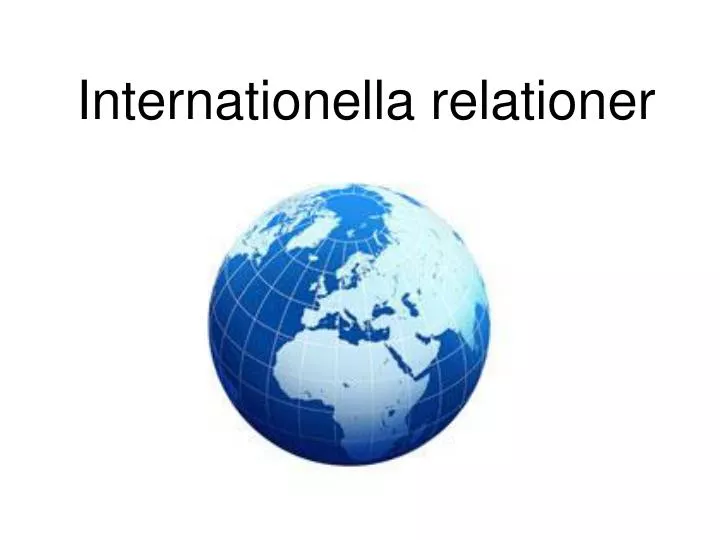 internationella relationer