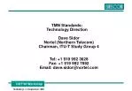 TMN Standards: - slide 1