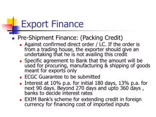 Export Finance