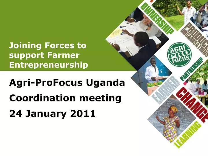 joining forces to support farmer entrepreneurship