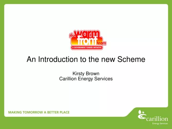 an introduction to the new scheme