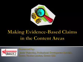 Making Evidence-Based Claims in the Content Areas
