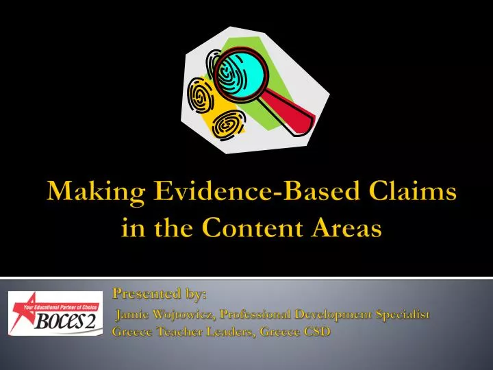 making evidence based claims in the content areas