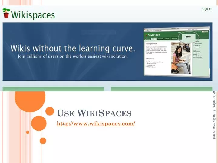 use wikispaces