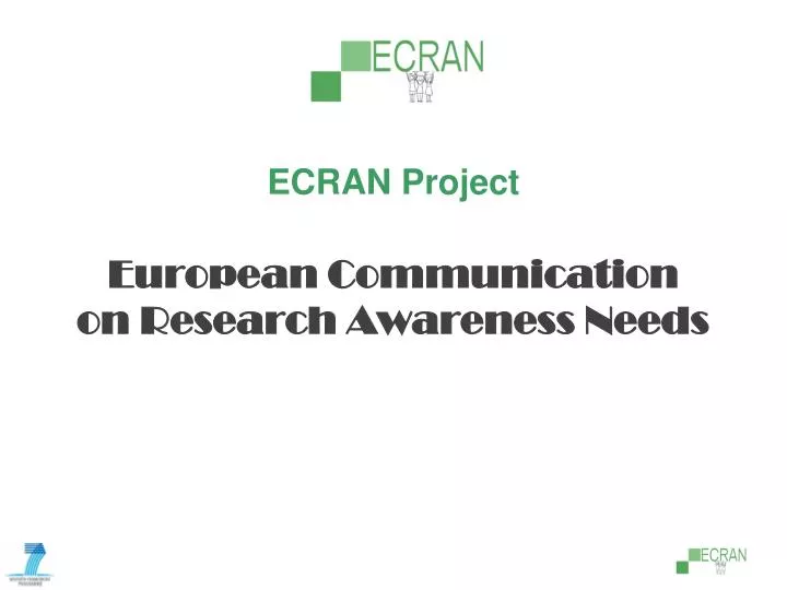 ecran project european communication on research awareness needs