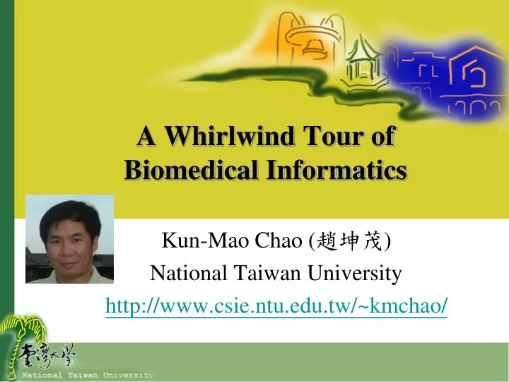 a whirlwind tour of biomedical informatics
