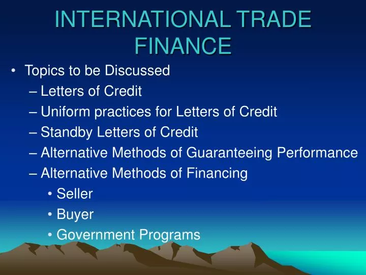 international trade finance