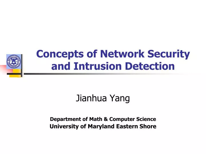 concepts of network security and intrusion detection