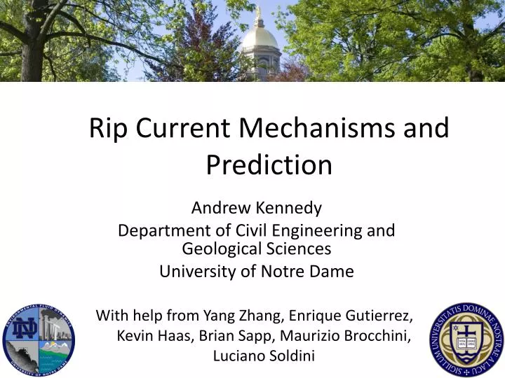 rip current mechanisms and prediction
