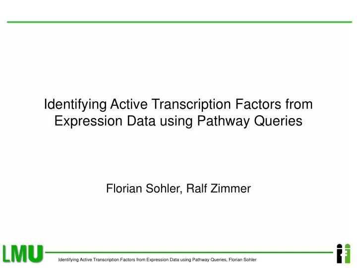 identifying active transcription factors from expression data using pathway queries